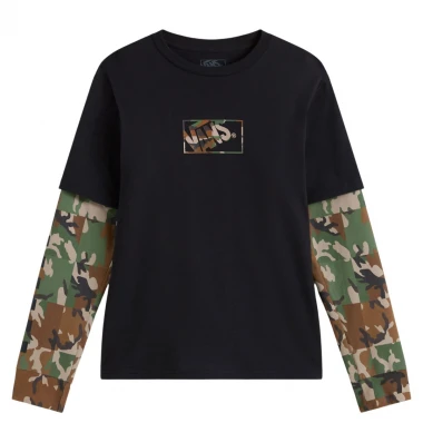 VANS CAMO K LS TEE BLACK