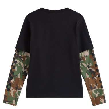 VANS CAMO K LS TEE BLACK