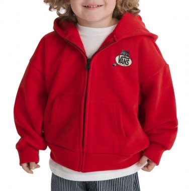 VANS DUMPSTER RACCOON K ZIP HOODIE RACING RED