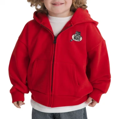 VANS DUMPSTER RACCOON K ZIP HOODIE RACING RED