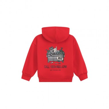 VANS DUMPSTER RACCOON K ZIP HOODIE RACING RED
