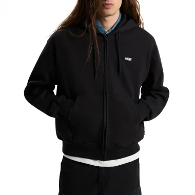 VANS LEFT CHEST ZIP HOODIE BLACK