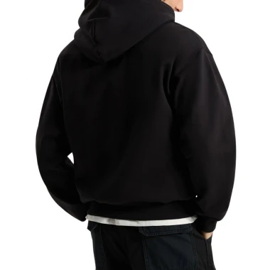 VANS LEFT CHEST ZIP HOODIE BLACK