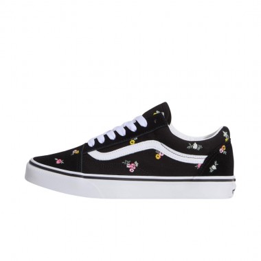 VANS OLD SKOOL FLORAL EMBROIDERY W SHOES BLACK/PINK