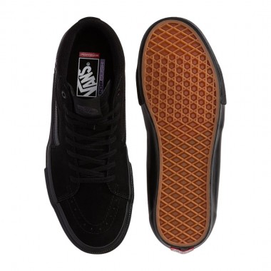 VANS SKATE SK8-HI SHOES BLACK/BLACK