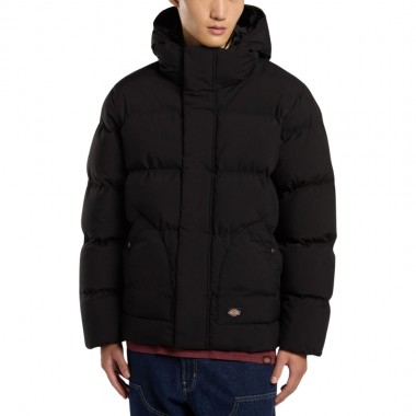 DICKIES EAGLEVILLE HOODED PUFFER JACKET BLACK