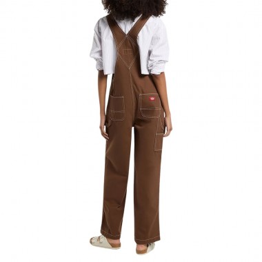 DICKIES HICKORY W BIB PANTS TIMBER BROWN