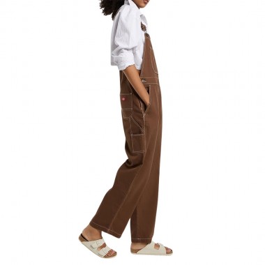 DICKIES HICKORY W BIB PANTS TIMBER BROWN