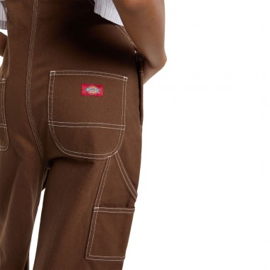 DICKIES HICKORY W BIB PANTS TIMBER BROWN