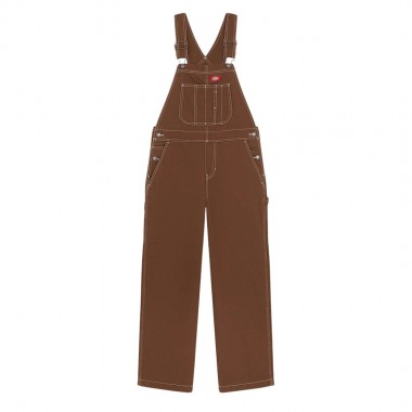 DICKIES HICKORY W BIB PANTS TIMBER BROWN