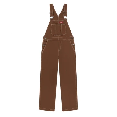DICKIES HICKORY W BIB PANTS TIMBER BROWN