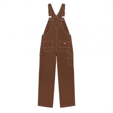 DICKIES HICKORY W BIB PANTS TIMBER BROWN