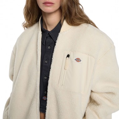 DICKIES CENTRAL SHERPA W BOMBER JACKET WHITECAP GRAY