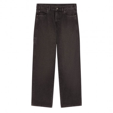 DICKIES 958 BAGGY TAPERED WORK JEANS BLACK WASH FADED