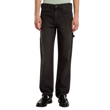 DICKIES 993 REGULAR TAPERED CARPENTER JEANS BLACK WASH FADED