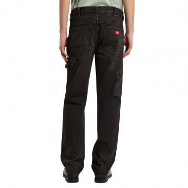 DICKIES 993 REGULAR TAPERED CARPENTER JEANS BLACK WASH FADED