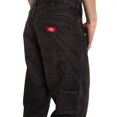 DICKIES 993 REGULAR TAPERED CARPENTER JEANS BLACK WASH FADED