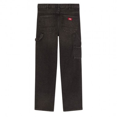 DICKIES 993 REGULAR TAPERED CARPENTER JEANS BLACK WASH FADED