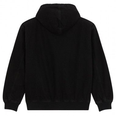 DICKIES HILHAM LINED DENIM HOODED BOMBER JACKET BLACK