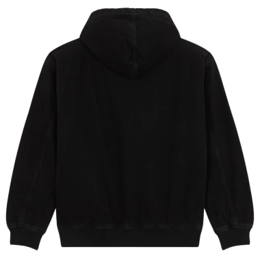 DICKIES HILHAM LINED DENIM HOODED BOMBER JACKET BLACK