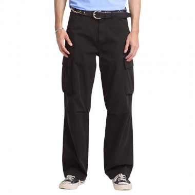 DICKIES 247 LOOSE STRAIGHT GARMENT DYED CARGO PANTS BLACK
