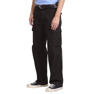 DICKIES 247 LOOSE STRAIGHT GARMENT DYED CARGO PANTS BLACK
