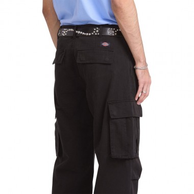 DICKIES 247 LOOSE STRAIGHT GARMENT DYED CARGO PANTS BLACK
