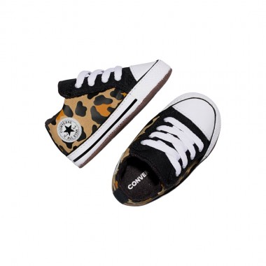 CONVERSE CHUCK TAYLOR ALL STAR CRIB LEOPARD SHOES IV/BLK/WHT