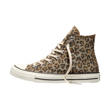 CONVERSE CHUCK TAYLOR ALL STAR LEOPARD W HI TOP SHOES EGR/BLK/H