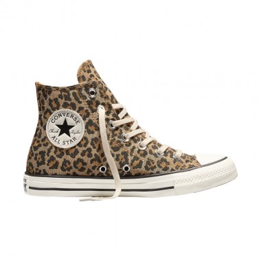 CONVERSE CHUCK TAYLOR ALL STAR LEOPARD W HI TOP SHOES EGR/BLK/H