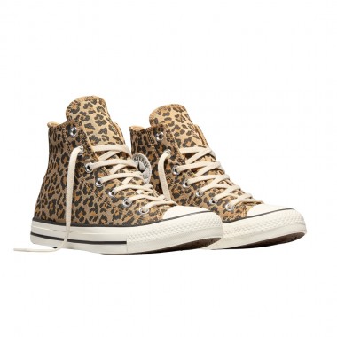 CONVERSE CHUCK TAYLOR ALL STAR LEOPARD W HI TOP SHOES EGR/BLK/H