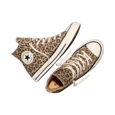 CONVERSE CHUCK TAYLOR ALL STAR LEOPARD W HI TOP SHOES EGR/BLK/H