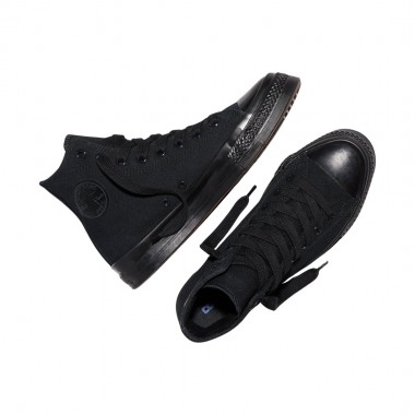 CONVERSE CHUCK TAYLOR THROWBACK HI TOP SHOES BLACK/BLACK/BLACK