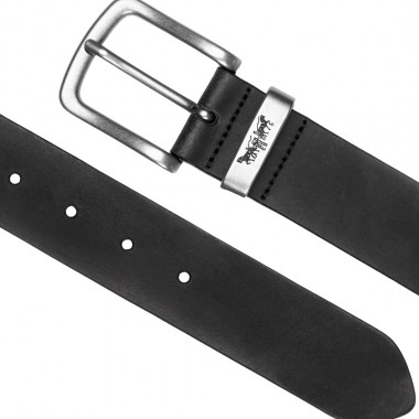 LEVI'S METAL TWO HORSE KEEPER BELT OV CAVIAR