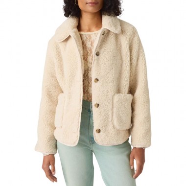 LEVI'S REMA W SHERPA JACKET WHITE SWAN