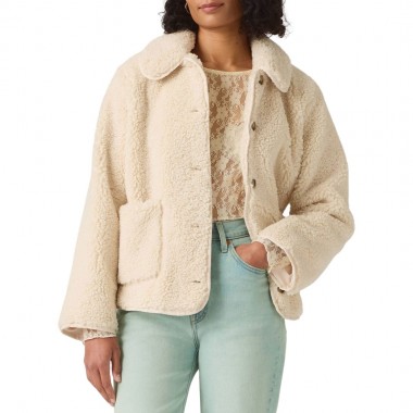LEVI'S REMA W SHERPA JACKET WHITE SWAN