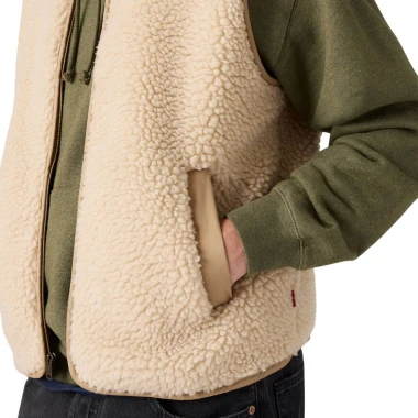 LEVI'S SEACLIFF SHERPA VEST SHERPA CREAM