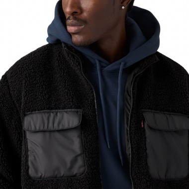 LEVI'S CAMPO SHERPA JACKET JET BLACK