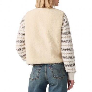 LEVI'S REMA W SHERPA VEST WHITE SWAN