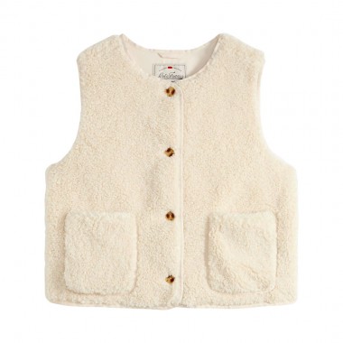 LEVI'S REMA W SHERPA VEST WHITE SWAN