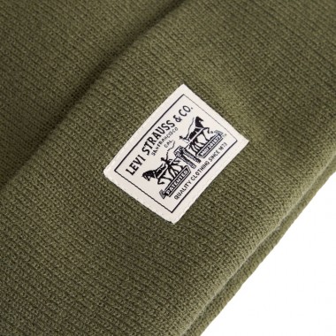 LEVI'S EMBARCADERO BEANIE OLIVE NIGHT