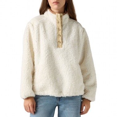 LEVI'S IRIS W SHERPA PULLOVER EGRET