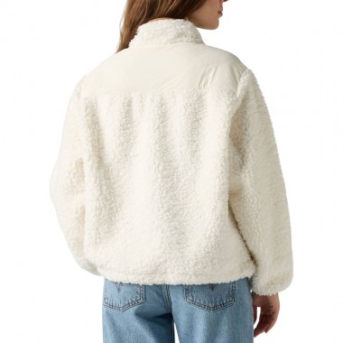 LEVI'S IRIS W SHERPA PULLOVER EGRET