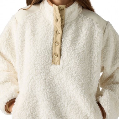 LEVI'S IRIS W SHERPA PULLOVER EGRET