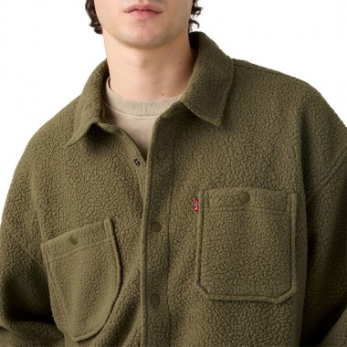 LEVI'S SOFT WORKER SHERPA LS SHIRT OLIVE NIGHT