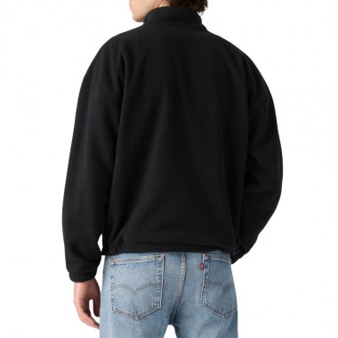 LEVI'S REDWOOD HALF ZIP SWEATSHIRT JET BLACK