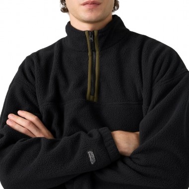 LEVI'S REDWOOD HALF ZIP SWEATSHIRT JET BLACK