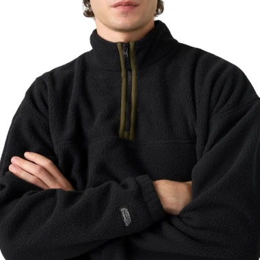 LEVI'S REDWOOD HALF ZIP SWEATSHIRT JET BLACK