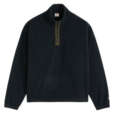 LEVI'S REDWOOD HALF ZIP SWEATSHIRT JET BLACK