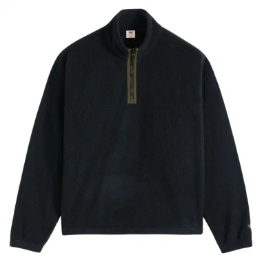 LEVI'S REDWOOD HALF ZIP SWEATSHIRT JET BLACK